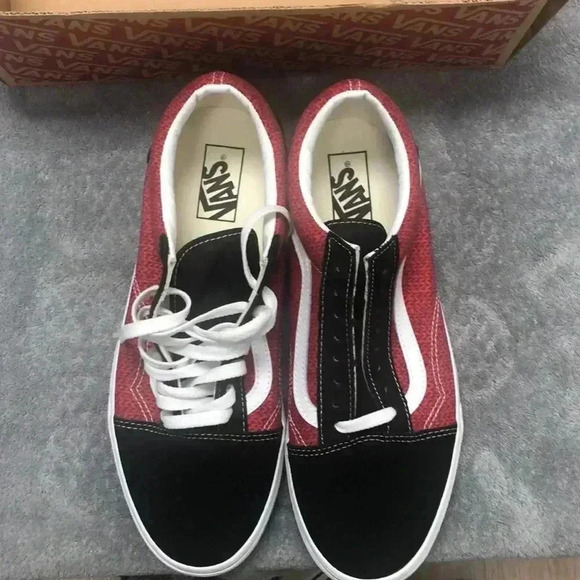 Vans old school sweater weather red/white mens size 10 NIB - Picture 3 of 4